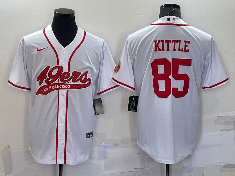 Men San Francisco 49ers 85 Kittle White 2022 Nike Co branded NFL Jerseys